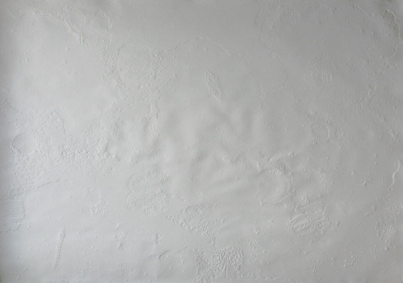 "Mikrożycie" - relief, linoryt, 100/70 cm, 2010 / 2011