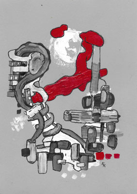 Malerei "Monochrome (An)Sicht Nr. 5" (29,7 cm x 21 cm)