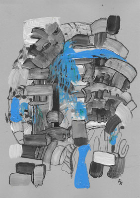 Malerei "Monochrome (An)Sicht Nr. 3" (29,7 cm x 21 cm)