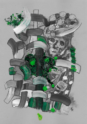 Malerei "Monochrome (An)Sicht Nr. 2" (29,7 cm x 21 cm)