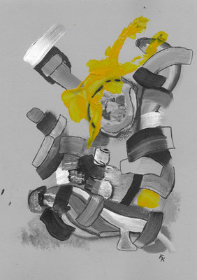 Malerei "Monochrome (An)Sicht Nr. 1" (29,7 cm x 21 cm)