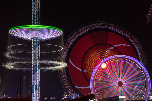 RIESENRAD; BEE-BOP-DRIVE UND BAYERNTOWER  - FREIMARKT 2023