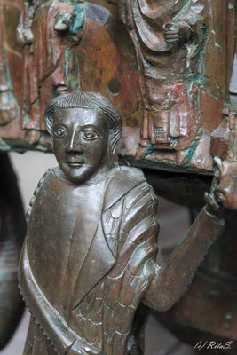 Details an der Tauffunte in St. Marien, Barth