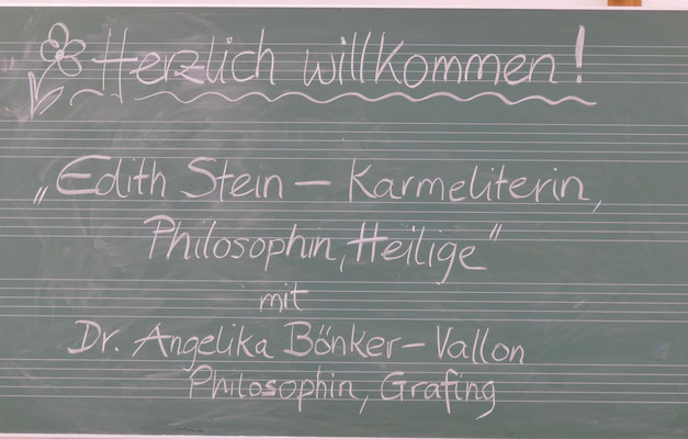 „Edith Stein –  Karmeliterin, Philosophin, Heilige“  mit Dr. Angelika Bönker-Vallon, 