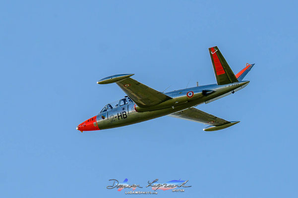 Fouga CM 170 Magister F-AZXV en vol au meeting de l'air Cognac 2022 piloté par Mr Jaxk Krine