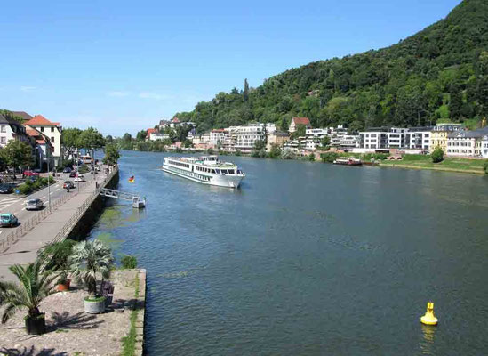 Heidelberg, Blick von der Alten Brücke zum Neckar - © Traudi
