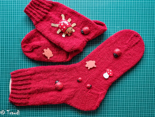 Januar 2024 - Neujahr-Socken, am 1. Januar fertiggestrickt