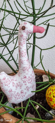 Gans Lieselotte im Blumentopf - Februar 2023