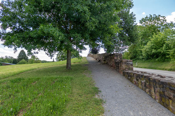 © Traudi - die etwa zwischen 1300 bis 1350 errichtete Ringmauer umschloss die gesamte Klosteranlage. (Länge 730 m, Dicke zwischen 60 und 80 cm.  Höhe etwa 1 m.