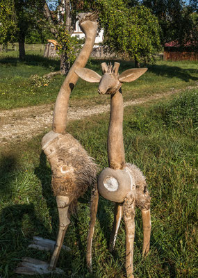 © Traudi - aus Bambuswurzeln von Asiaten gefertigt: Strauß, Giraffe