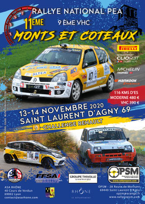 11ème rallye monts et coteaux 2020
