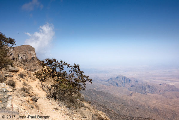 Falaise du Jebel Samhan sur la plaine côtière