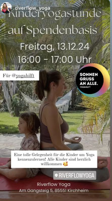 Sonnengruß an alle YOGAHILFT, Spendenclass geben