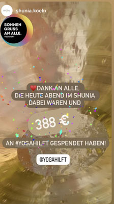 Sonnengruß an alle YOGAHILFT, Spendenclass geben