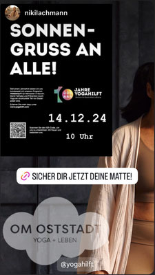 Sonnengruß an alle YOGAHILFT, Spendenclass geben