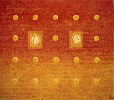 Der Tanz // Größe 1,70 x 1,50 m  -   Sandwelten // Frank Walter - Bilder aus Sand auf Leinwand mit Acrylfarbe