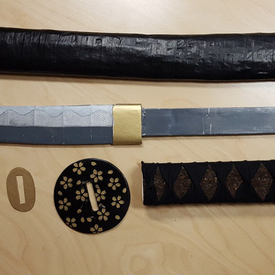 Different parts of the blade before assembling