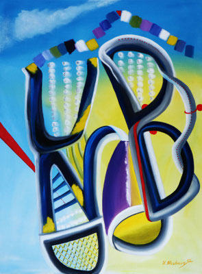 Bornholmer Impression 80 x 60 cm Öl auf Leinwand