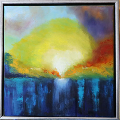 Landscape 40 x 40 cm. Öl auf Leinwand 