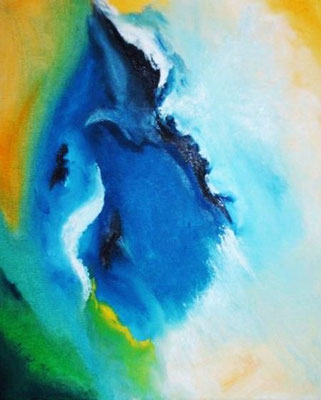 Aufbruch, 24 x 30 cm. Öl auf Leinwand