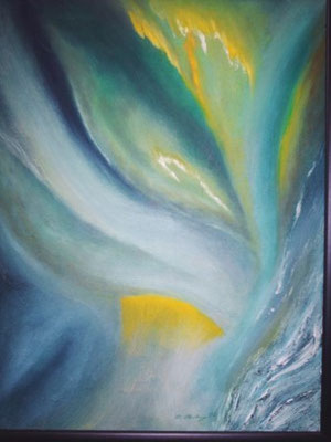 Lichtstrahl 30 x 40 cm. Öl auf Leinwand