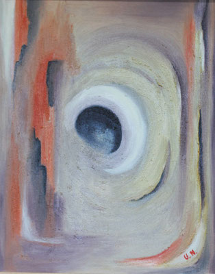 ohne Titel, 40 x 50 cm. Öl mit Sand auf Leinwand.