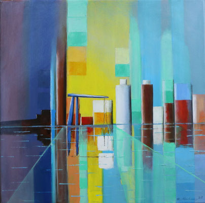 Husum, 50 x 50 cm, Öl auf Leinwand 