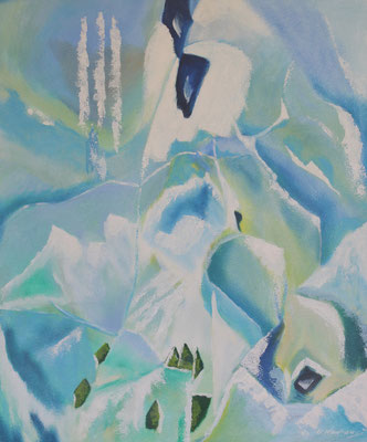 Ewiges Eis, 50 x 40 cm. Öl auf Leinwand