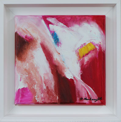 Abstrakt 20 x 20 cm. Öl auf Leinwand