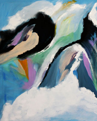 Fluss des Lebens 2, 100 x 80 cm. Öl auf Leinwand