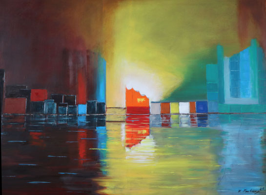 Hamburg , Öl auf Leinwand, 80 x 60 cm.