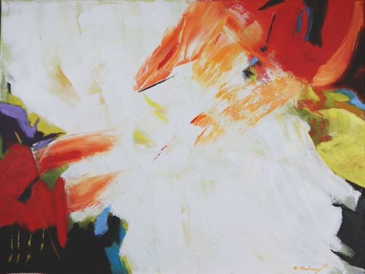Abstrakt 80 x 60 cm. Öl auf Leinwand.