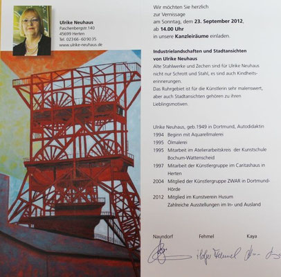Einladung zur Vernissage, RA Naundorf, Osnabrück