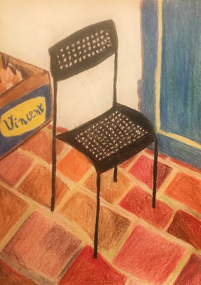 La chaise de Vincent non fumeur, 21x29cm
