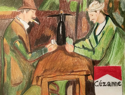 Le Joueur fumeur, 24x32cm