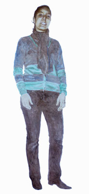 Anonyme, , 2012, aquarelle sur papier, 65 cm x 150 cm.