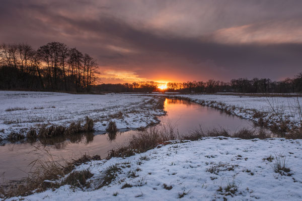 Zonsondergang Drentse Aa - Oudemolen ©JurjenVeerman