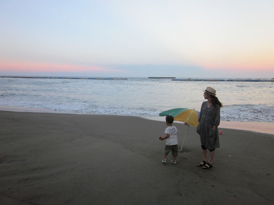 台風の影響で夕方から波が高い