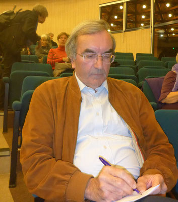 Jacques Le Goff avant la conférence