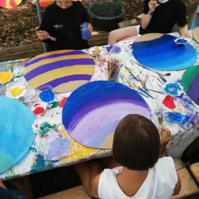 Die Planeten werden gemalt