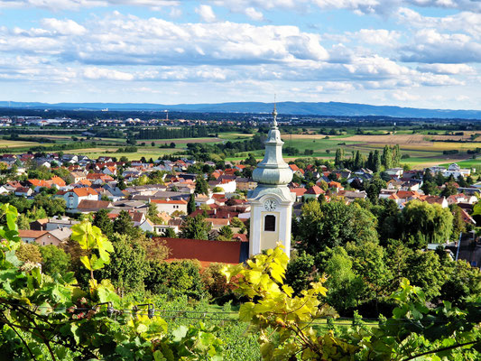 Blick Gainfarn Kirche Richtung Kottingbrunn