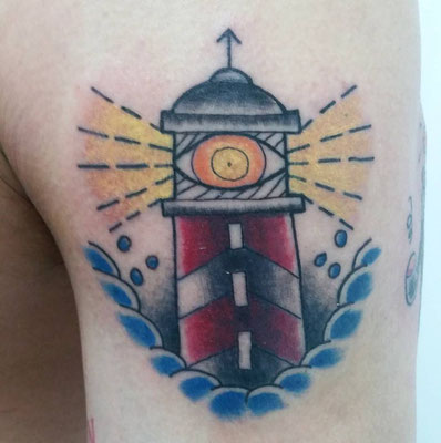 lighthouse colours tattoo