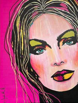 Porträt Gemälde "Sophia 0.2" von Künstlerin Judith K. Tirol Original Leinwand 100 x 75 cm