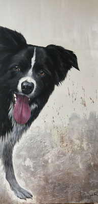 "Ben": Acryl auf Holz mit 50 x 100 x 4 cm I  Auftragsarbeit