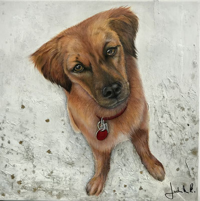 "Sunny" Acryl auf Leinwand mit 45 x 45 cm I Auftragsarbeit