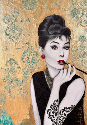70349024 "Golden Audrey 0.1 ": Acryl auf Leinwand  70 x 100 cm 