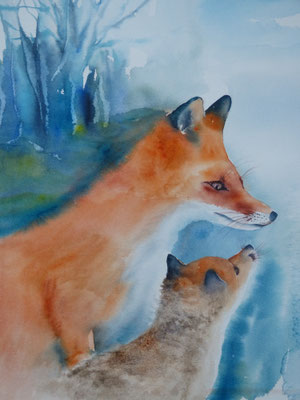 Fuchsmutter 40x50