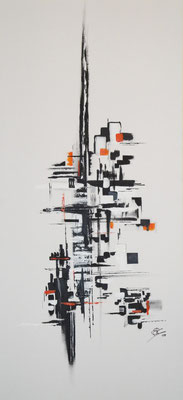 Orange Building  ·  40 x 110 cm  · Acryl auf Leinwand  ·  2009  ·  verkauft