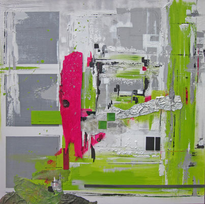 Pink  ·  80 x 80 cm  ·  Mixed Media auf Leinwand  ·  2011  ·  verkauft