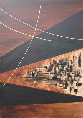 Village  ·  90 x 120 cm  ·  Acryl auf Leinwand  ·  2011  ·  verkauft